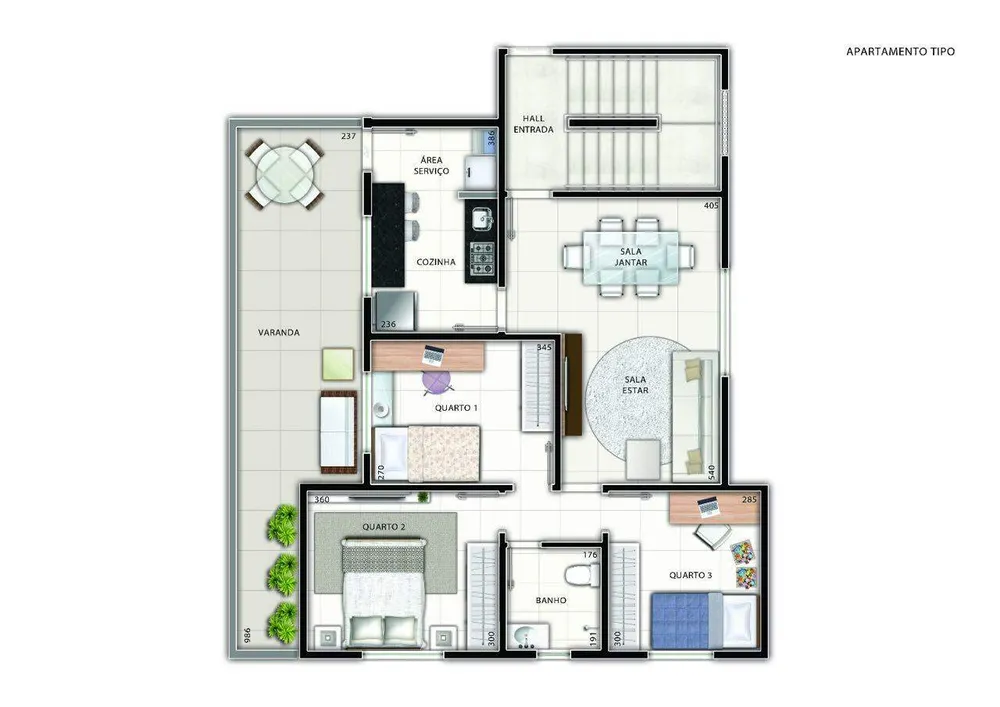 Apartamento, 3 quartos, 62 m² - Foto 5