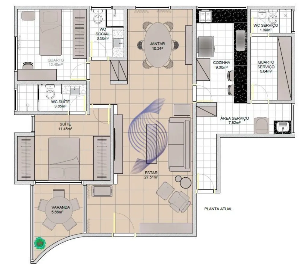 Apartamento, 3 quartos, 98 m² - Foto 1