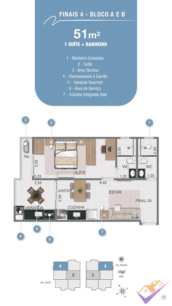 Apartamento, 1 quarto, 50 m² - Foto 14