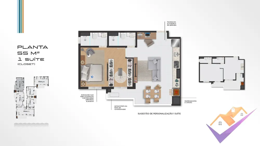 Apartamento, 2 quartos, 55 m² - Foto 9