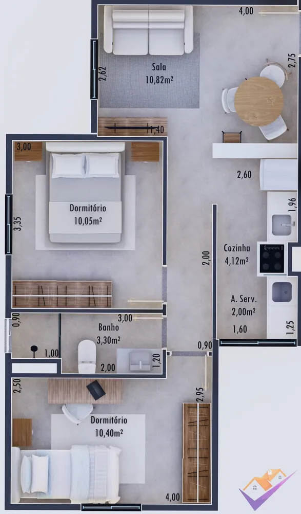 Apartamento, 2 quartos, 50 m² - Foto 12
