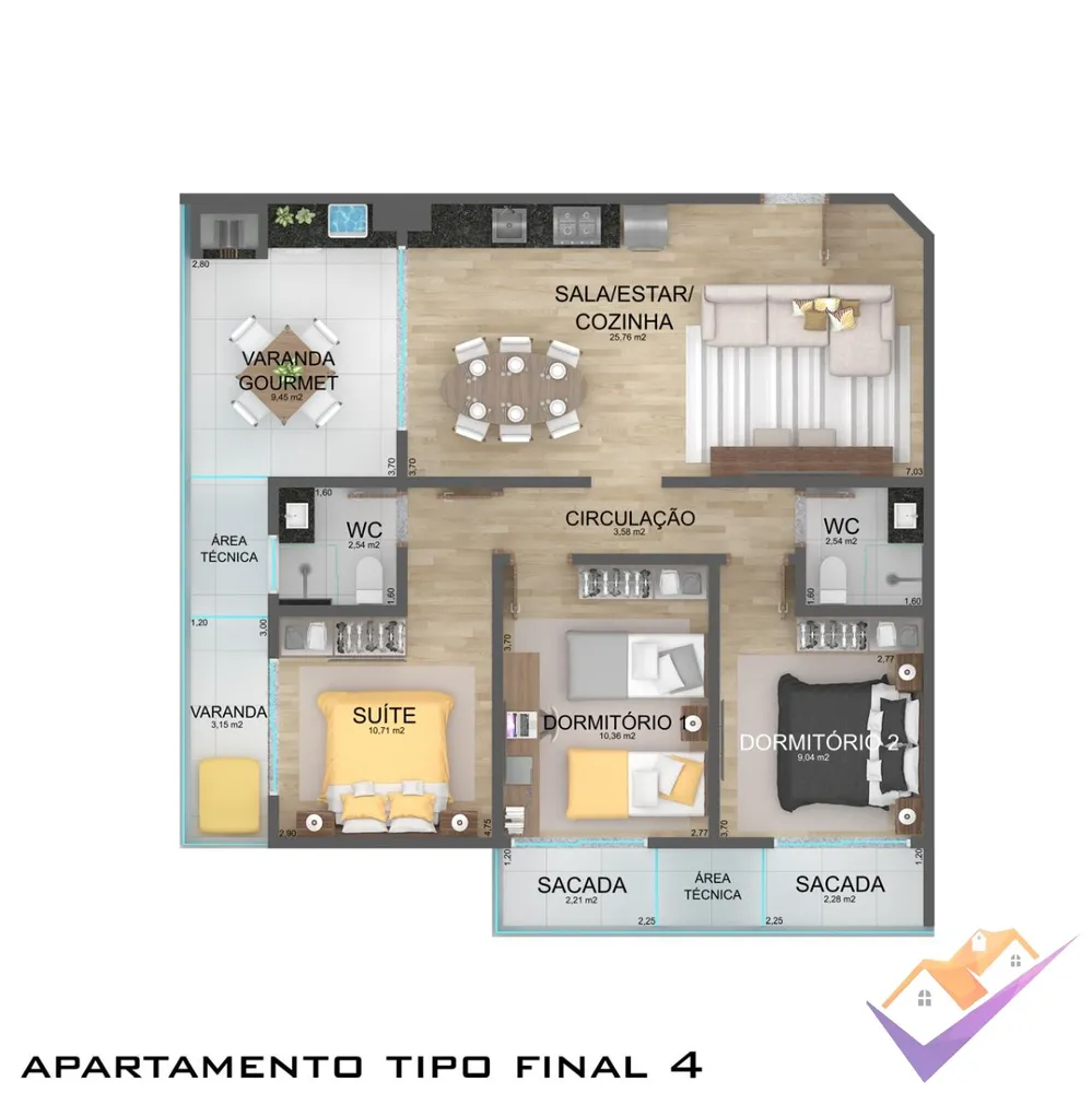 Apartamento, 3 quartos, 97 m² - Foto 14