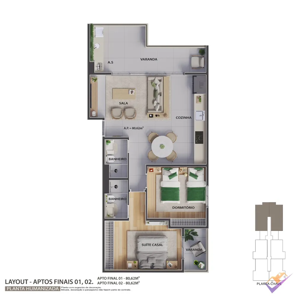 Apartamento, 2 quartos, 58 m² - Foto 4