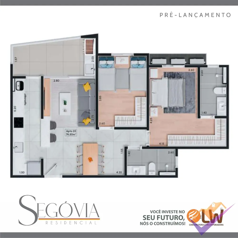 Apartamento, 2 quartos, 72 m² - Foto 8
