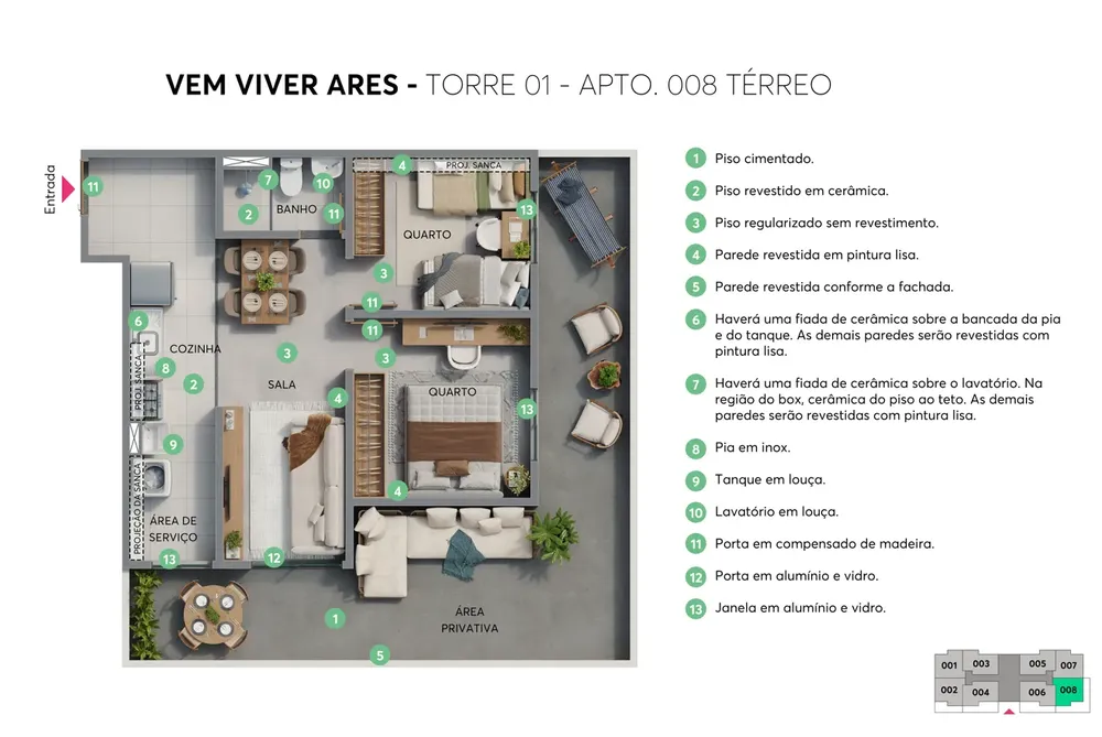 Apartamento, 2 quartos, 45 m² - Foto 10