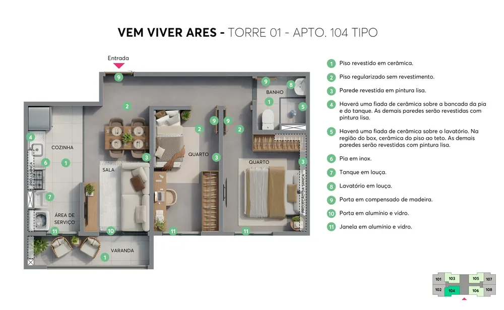 Apartamento, 2 quartos, 45 m² - Foto 11