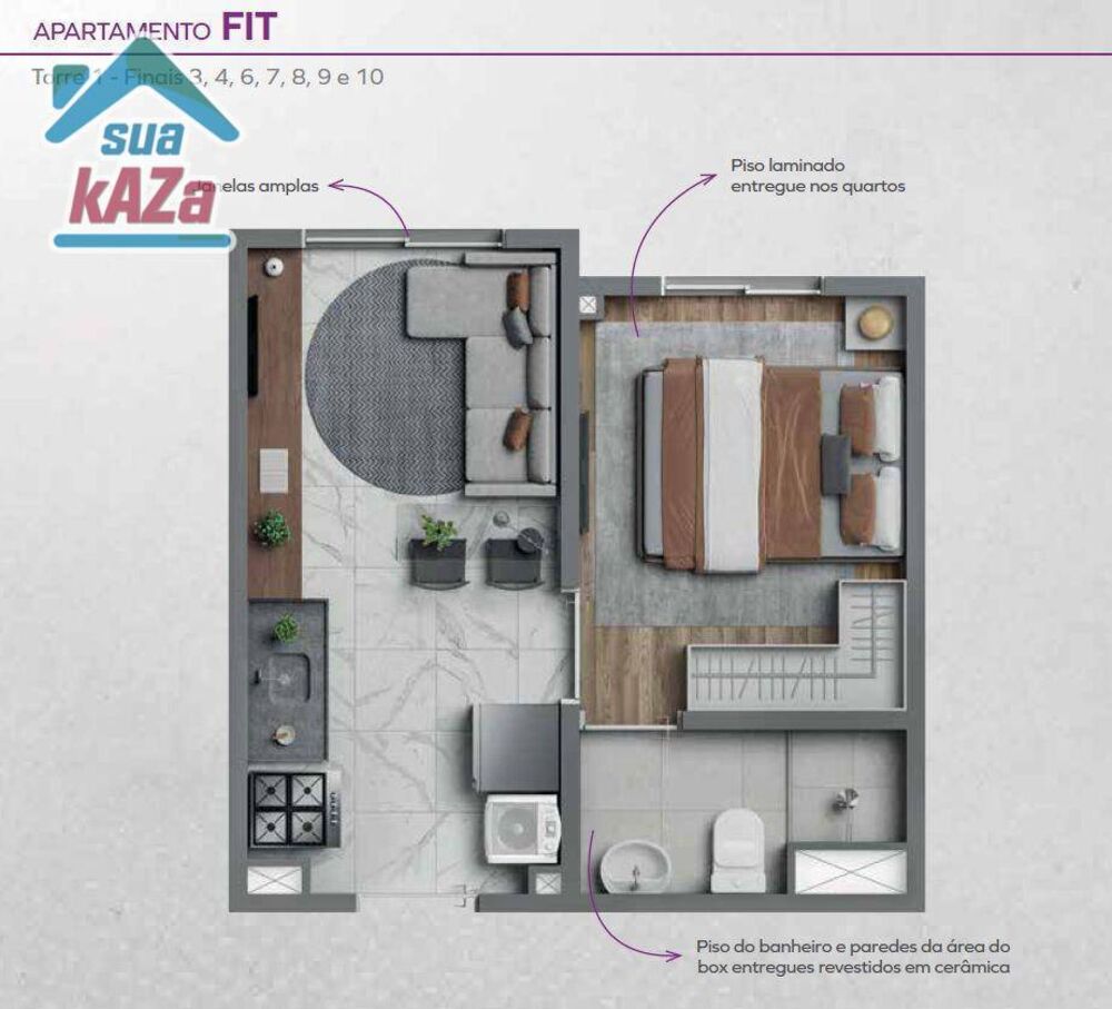 Apartamento, 1 quarto, 24 m² - Foto 1