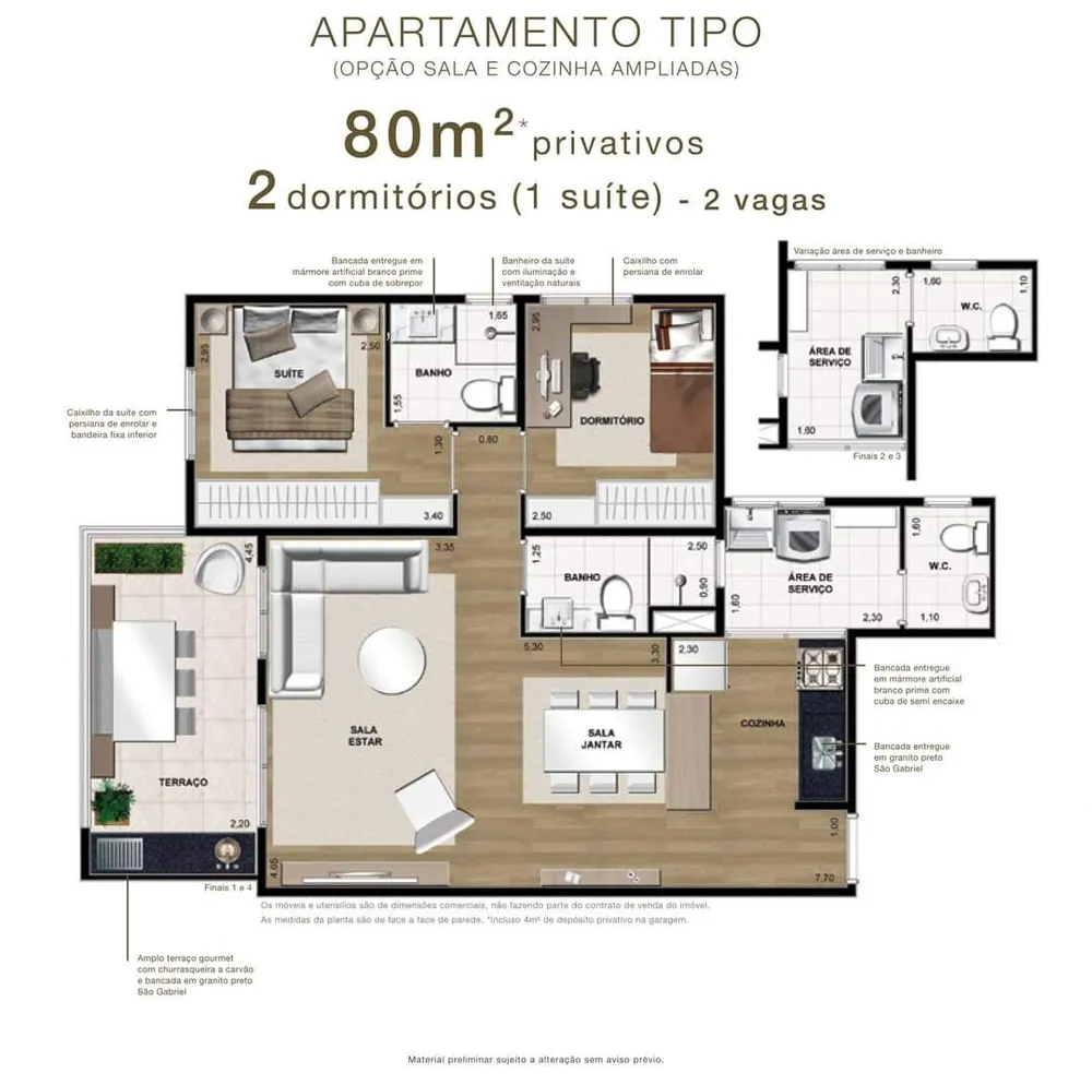 Apartamento, 3 quartos, 85 m² - Foto 2