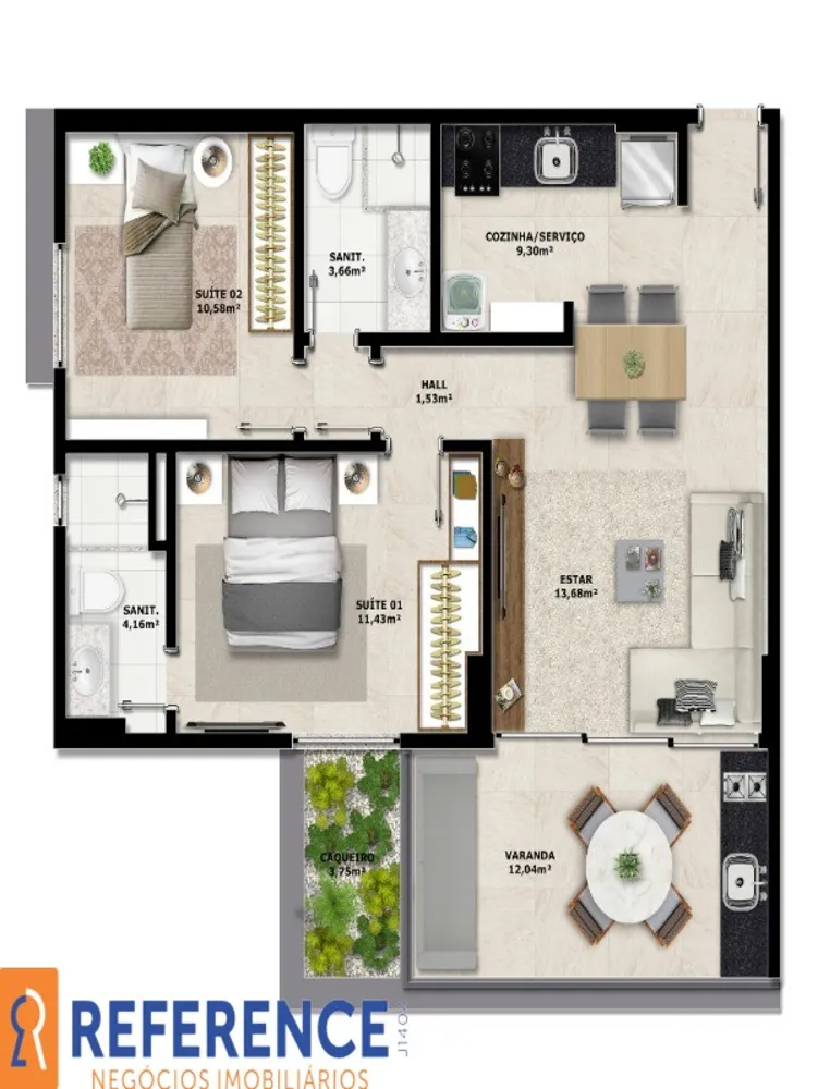 Apartamento, 1 quarto, 49 m² - Foto 4
