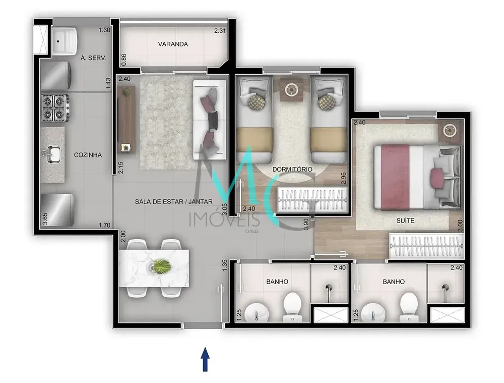 Apartamento, 2 quartos, 48 m² - Foto 19
