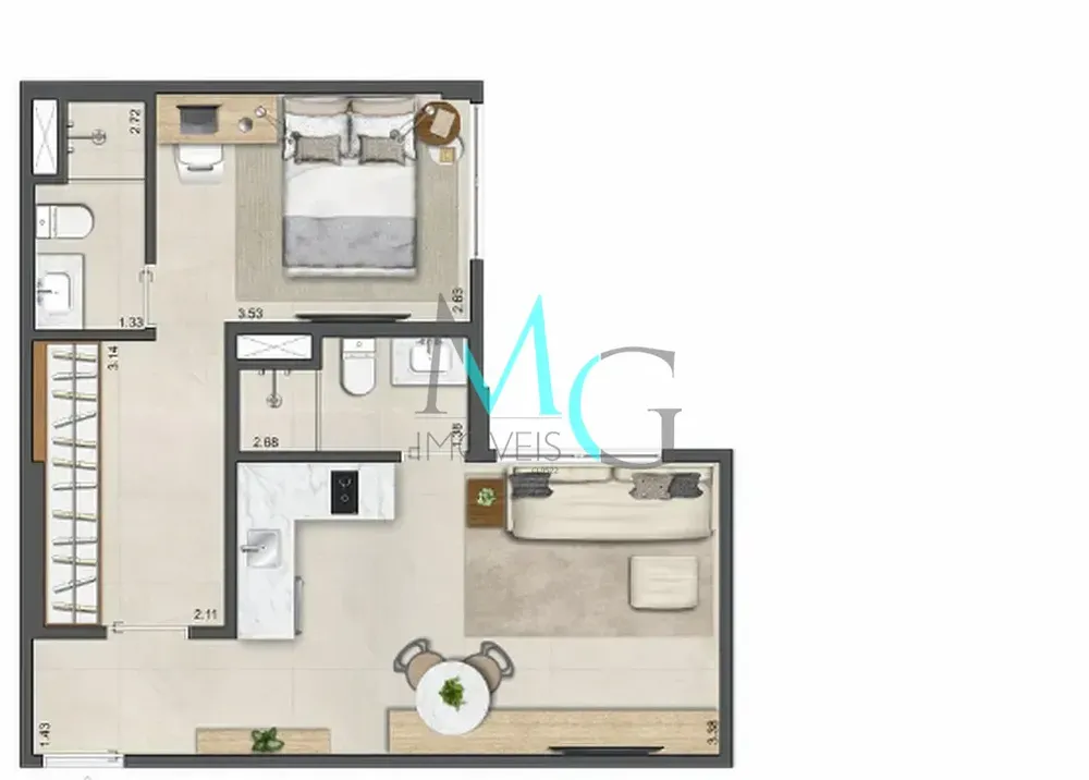 Apartamento, 2 quartos, 44 m² - Foto 15