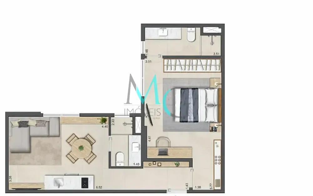 Apartamento, 2 quartos, 44 m² - Foto 17