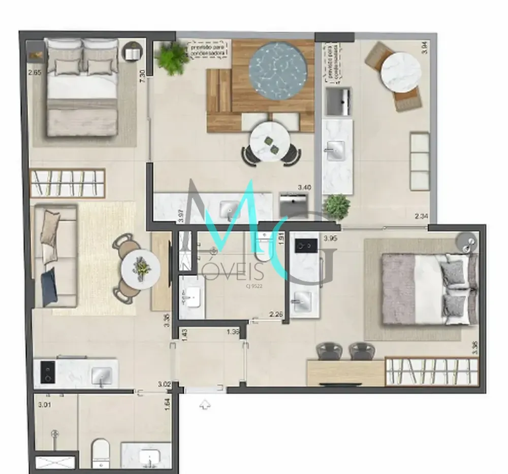 Apartamento, 2 quartos, 44 m² - Foto 22