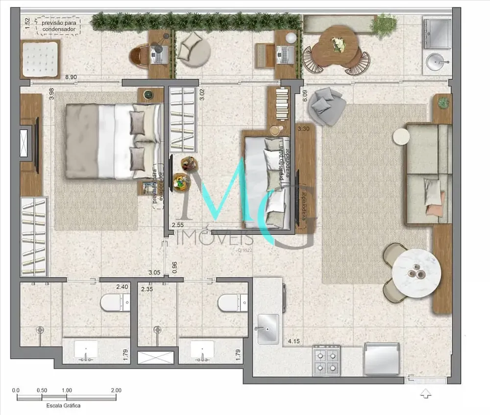 Apartamento, 1 quarto, 27 m² - Foto 1