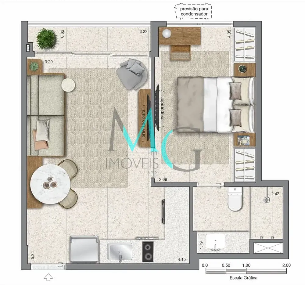 Apartamento, 1 quarto, 27 m² - Foto 6
