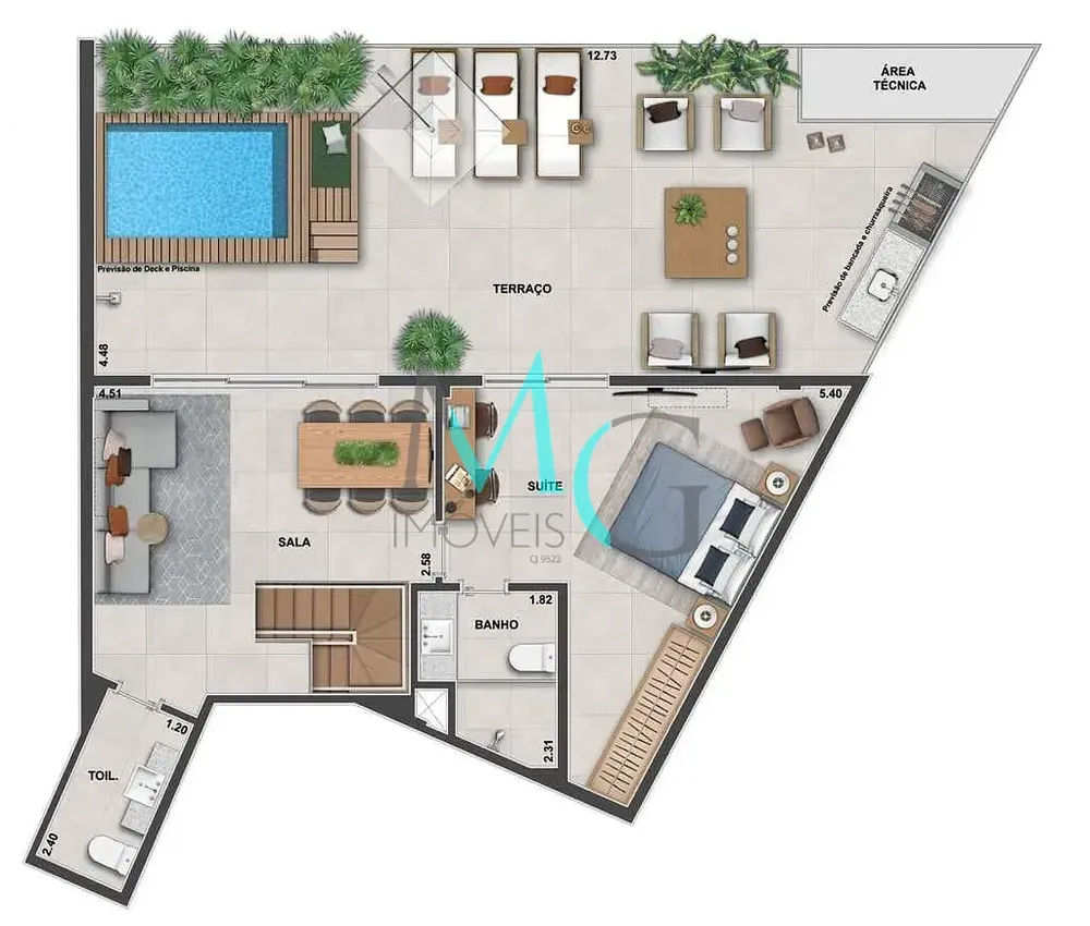 Cobertura, 3 quartos, 200 m² - Foto 9