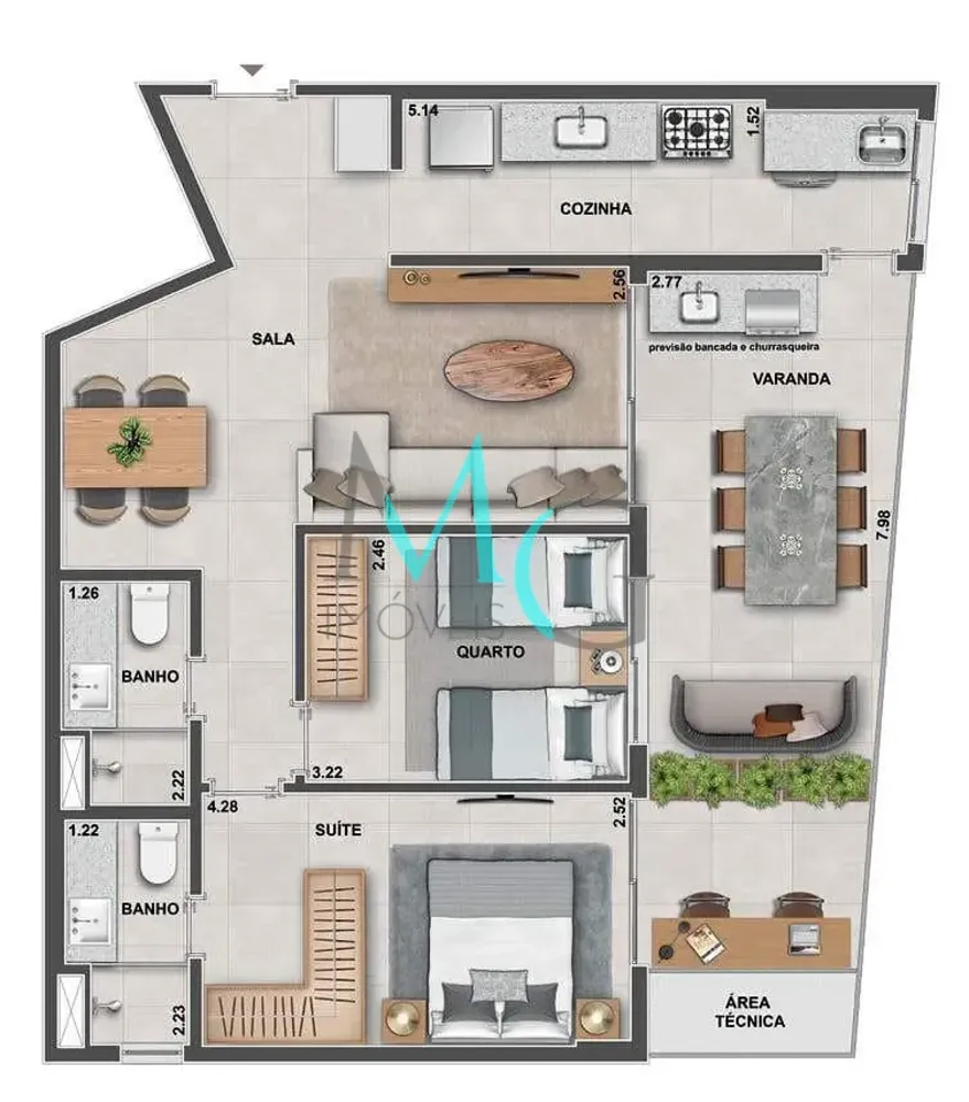 Cobertura, 3 quartos, 200 m² - Foto 5