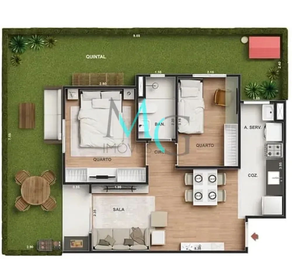 Apartamento, 2 quartos, 44 m² - Foto 33