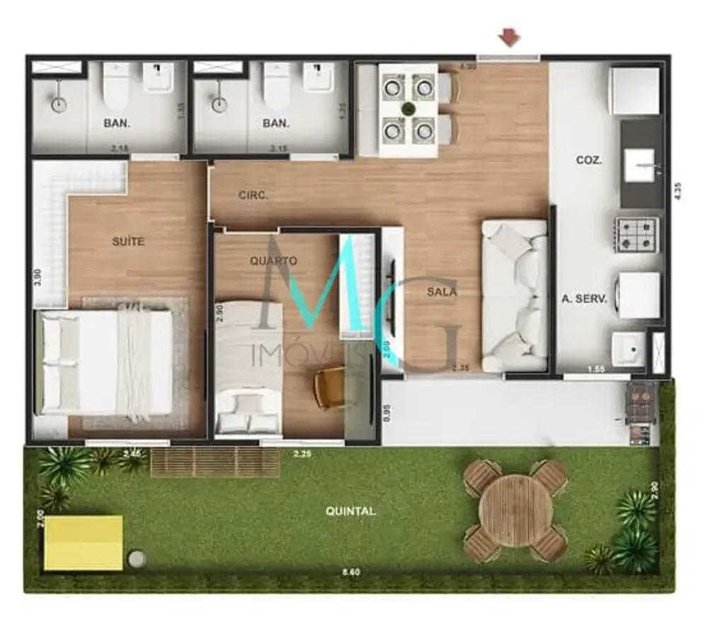 Apartamento, 2 quartos, 44 m² - Foto 53