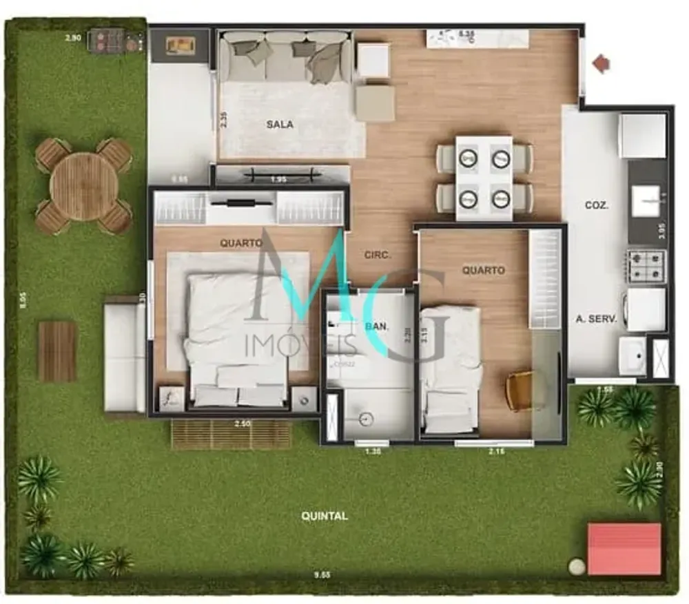 Apartamento, 2 quartos, 44 m² - Foto 46
