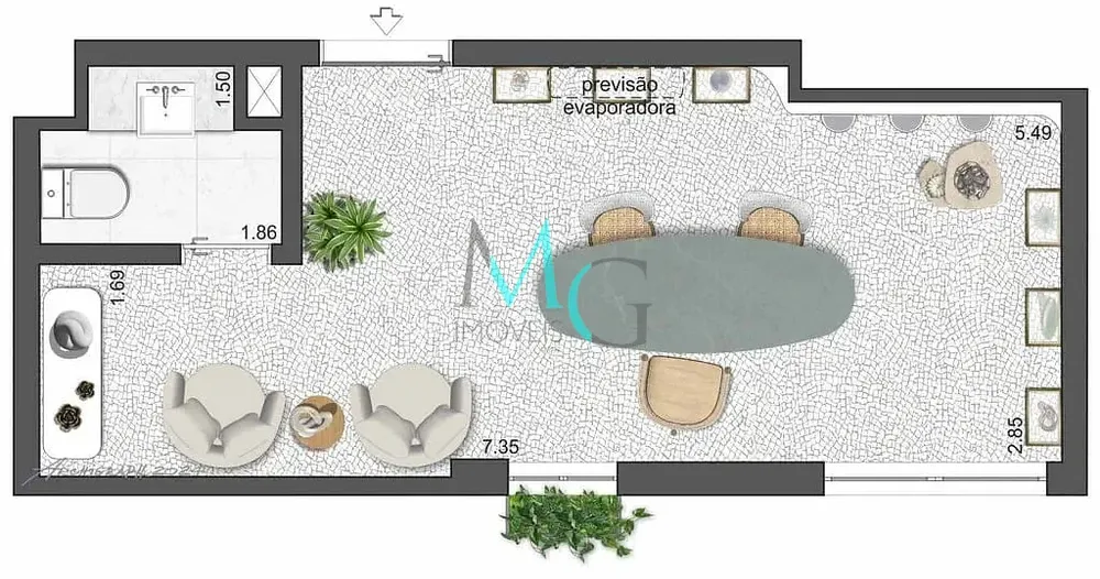 Sala-Conjunto, 48 m² - Foto 11