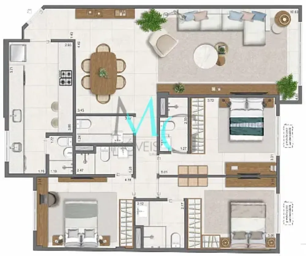 Apartamento, 3 quartos, 116 m² - Foto 53