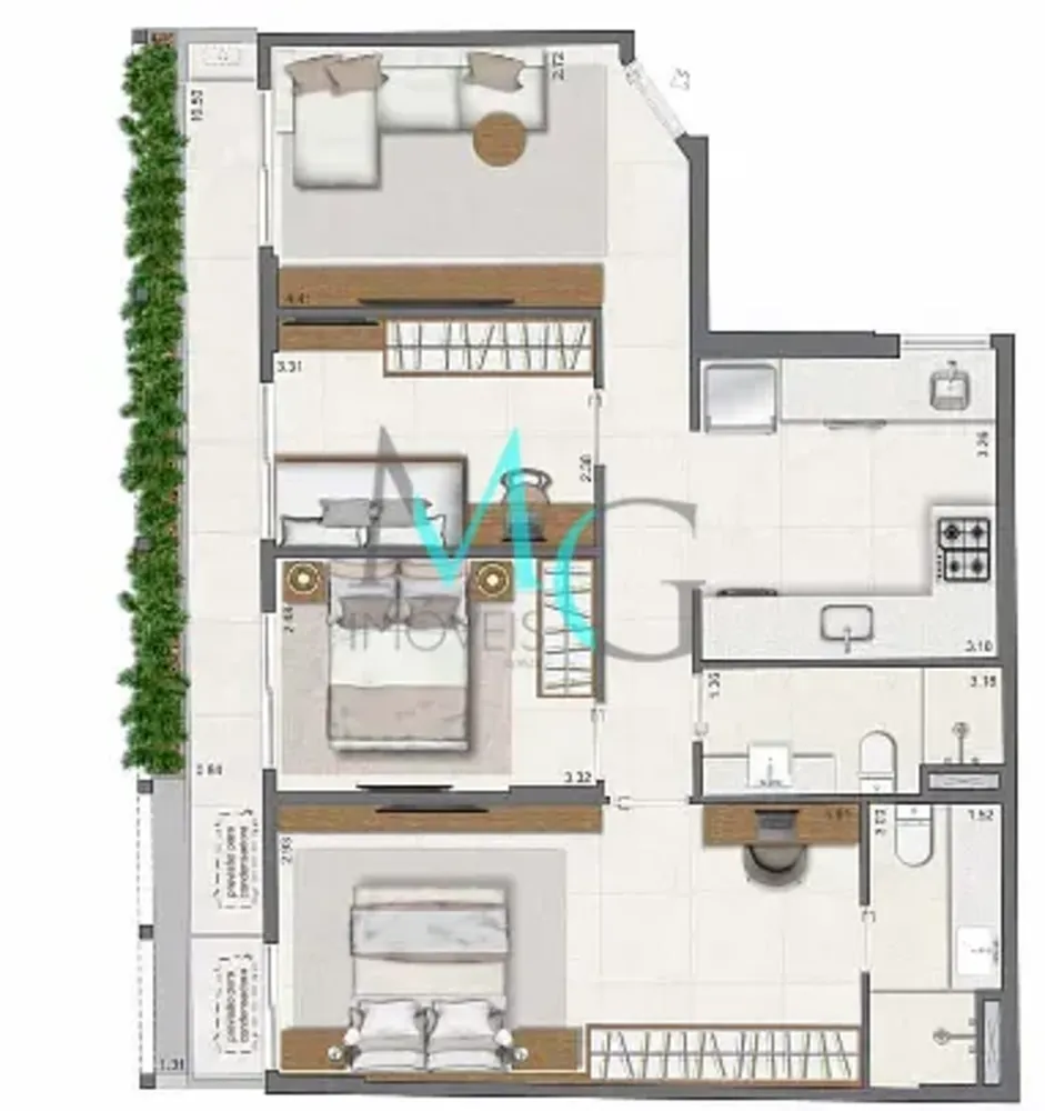 Apartamento, 3 quartos, 116 m² - Foto 47