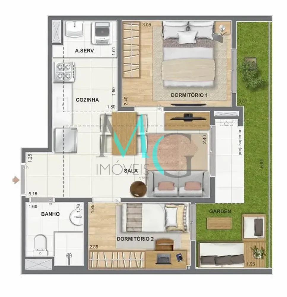 Apartamento, 2 quartos, 52 m² - Foto 29