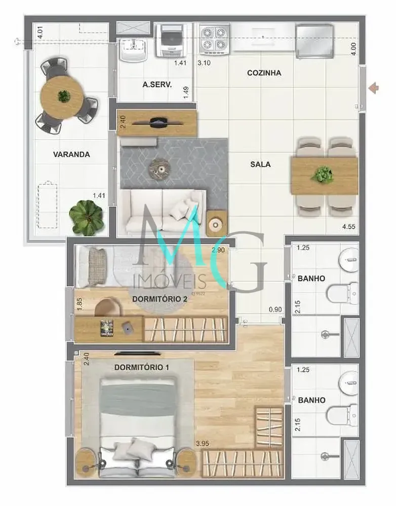 Apartamento, 2 quartos, 52 m² - Foto 30