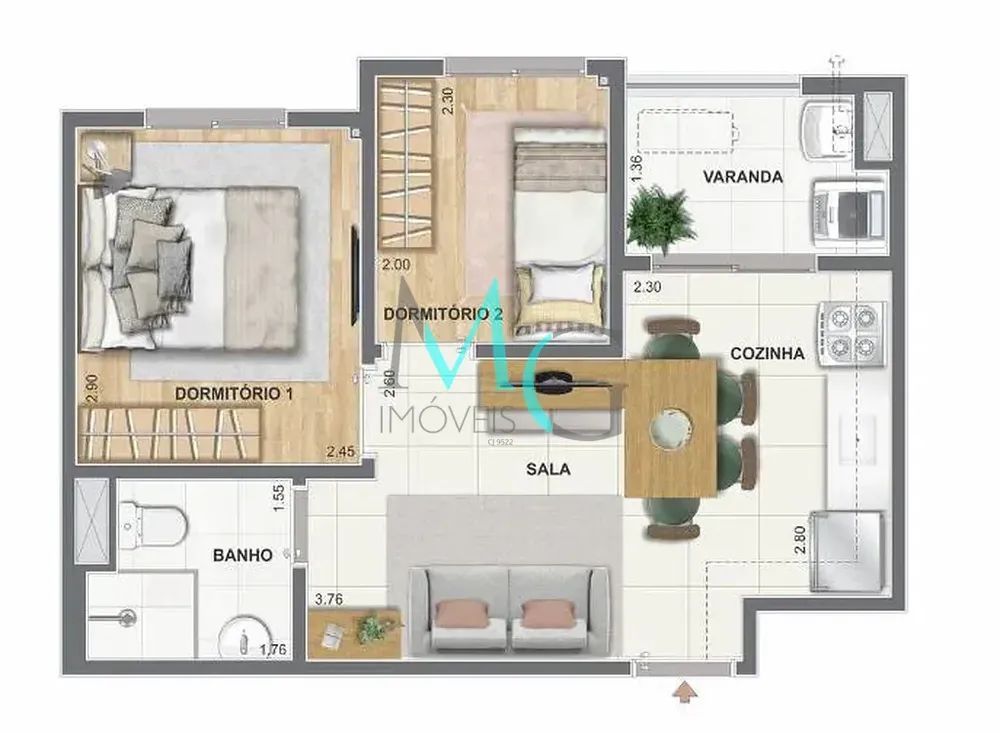 Apartamento, 2 quartos, 52 m² - Foto 24