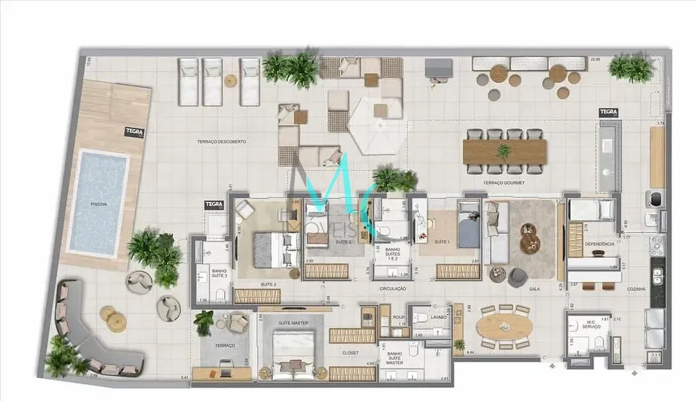 Apartamento, 3 quartos, 123 m² - Foto 104