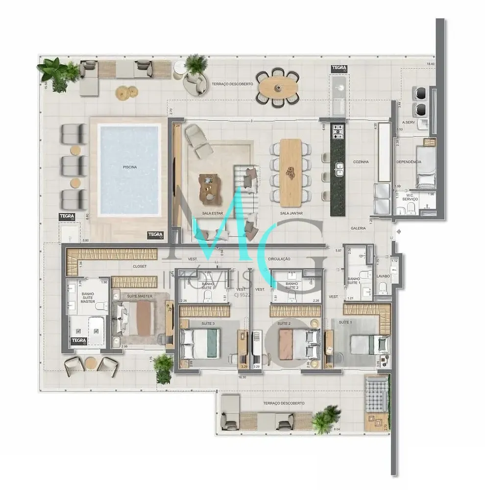 Apartamento, 3 quartos, 123 m² - Foto 98