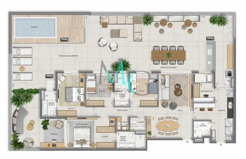 Apartamento, 3 quartos, 123 m² - Foto 94