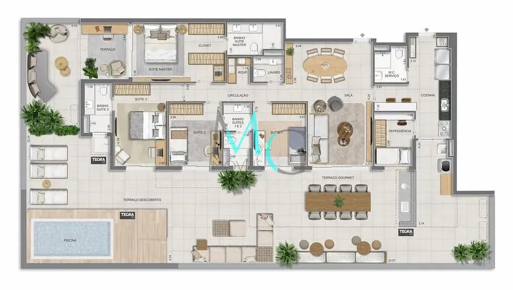 Apartamento, 3 quartos, 123 m² - Foto 89