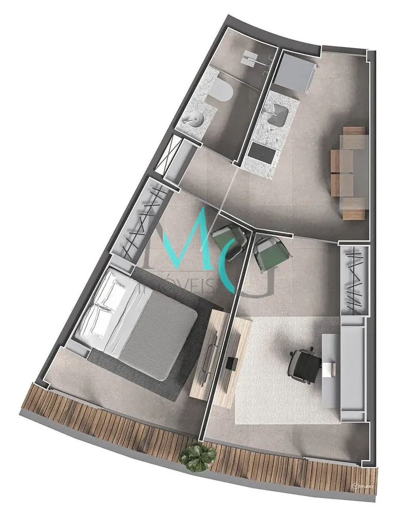 Cobertura, 1 quarto, 80 m² - Foto 10