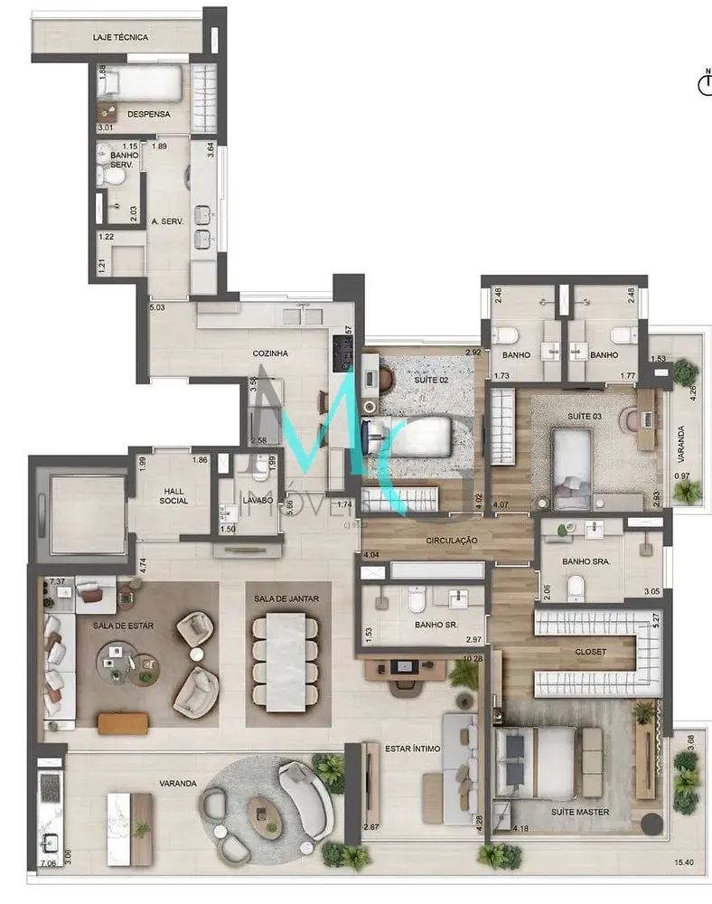 Apartamento, 4 quartos, 231 m² - Foto 59