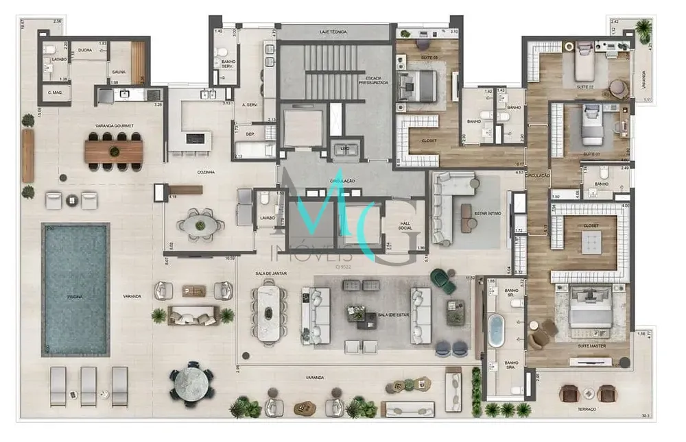 Apartamento, 4 quartos, 231 m² - Foto 65