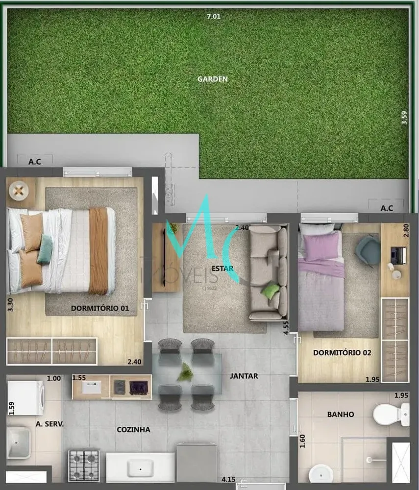 Apartamento, 2 quartos, 58 m² - Foto 17