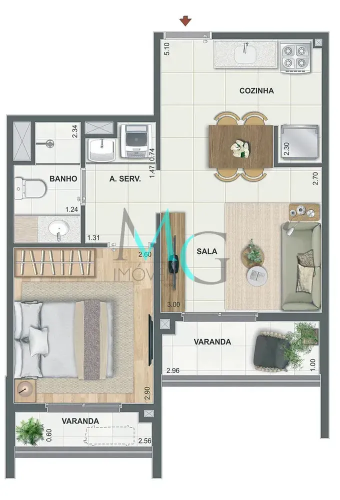 Apartamento, 1 quarto, 38 m² - Foto 27