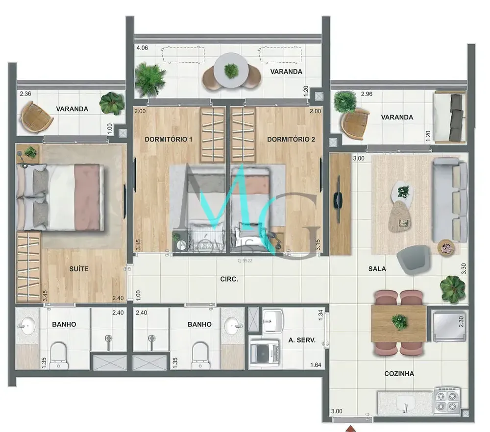 Apartamento, 1 quarto, 38 m² - Foto 30