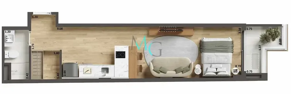 Apartamento, 1 quarto, 34 m² - Foto 18
