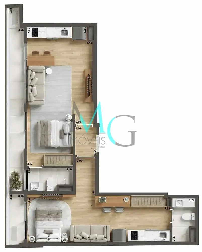 Apartamento, 1 quarto, 34 m² - Foto 23