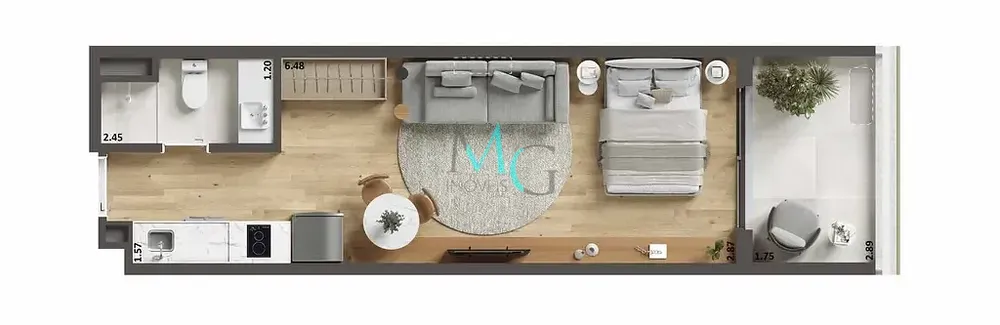 Apartamento, 1 quarto, 34 m² - Foto 16