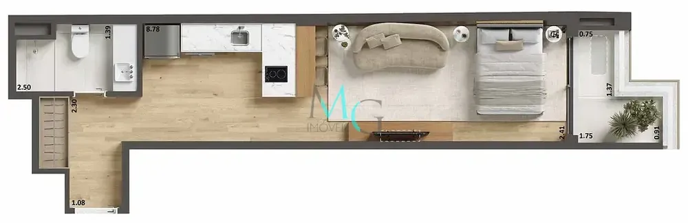 Apartamento, 1 quarto, 34 m² - Foto 17