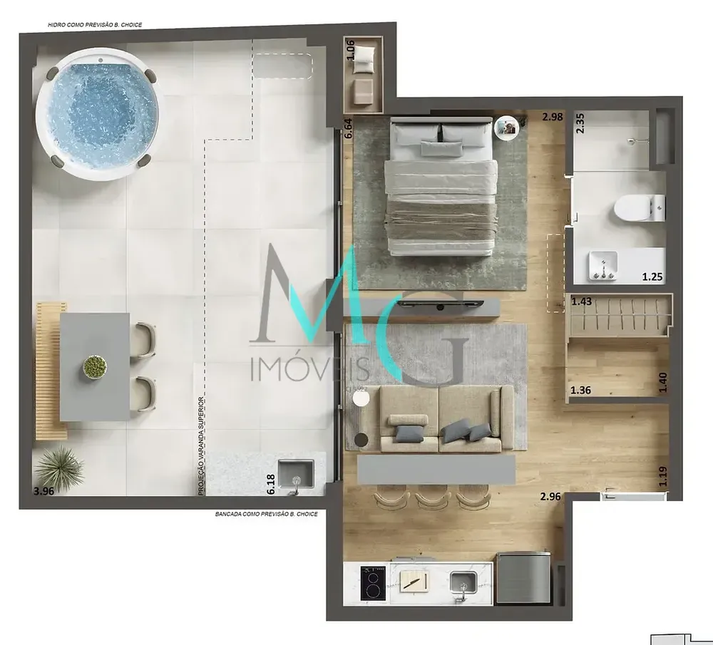 Apartamento, 1 quarto, 34 m² - Foto 22
