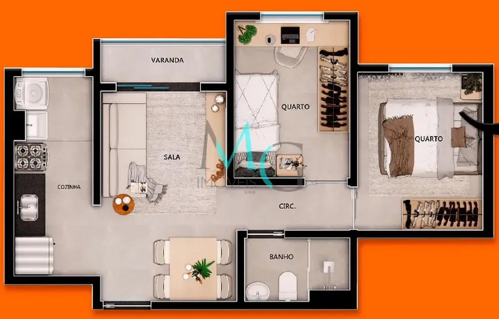 Apartamento, 2 quartos, 42 m² - Foto 8