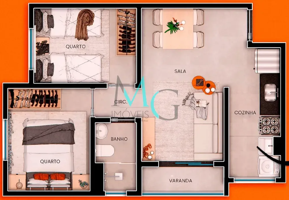 Apartamento, 2 quartos, 42 m² - Foto 7