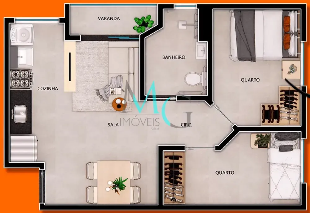 Apartamento, 2 quartos, 42 m² - Foto 9