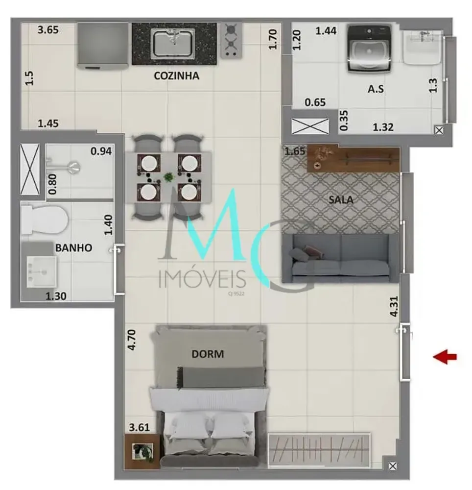 Apartamento, 2 quartos, 52 m² - Foto 10