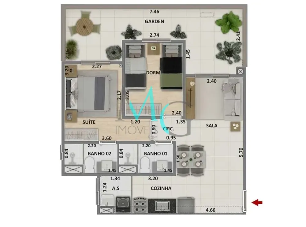 Apartamento, 2 quartos, 52 m² - Foto 12